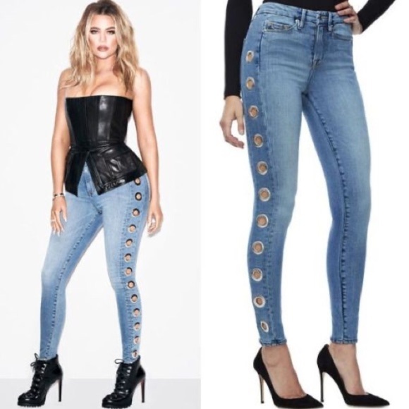 Good American Denim - 𝅺Good American Good Waist Cut Out Rings Jeans 10